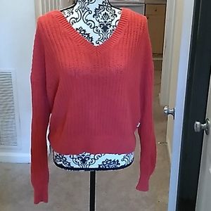 Deep V Red Wool Victoria's Secret (Pink)  sweater